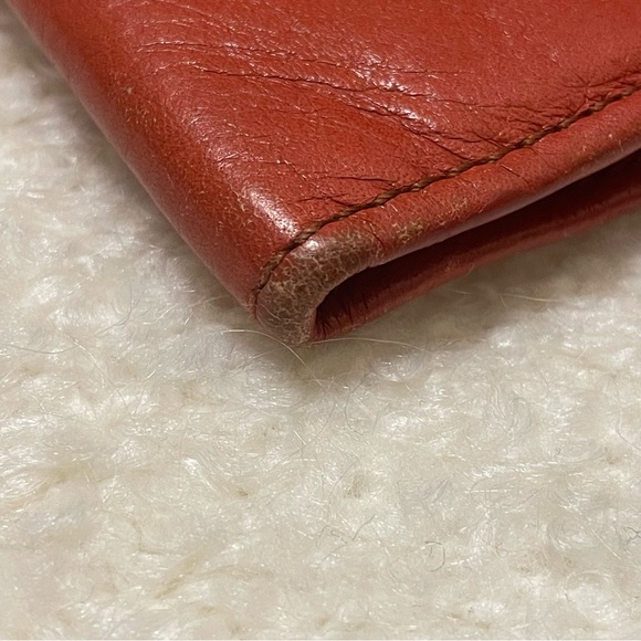 Authentic Chloe Leather Bow Wallet Persimmon (Orange-Red) - Picture 6 of 13